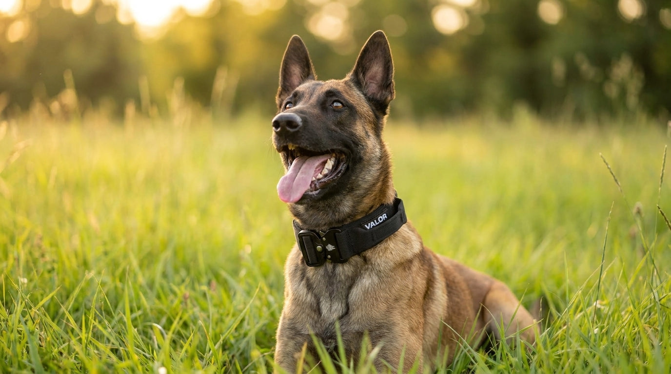 Chien equipe Valor sur le terrain